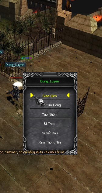 Bước 1 – Giao dịch với NPC Dung_Luyen